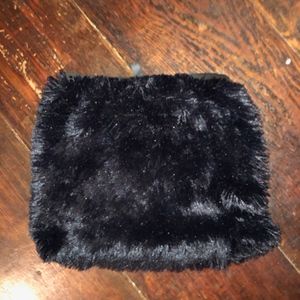 Petticoat Alley Black Faux Fur Miniskirt S